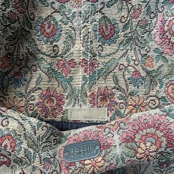 Vintage Fossil Paisley Tapestry Messenger Bag - Picture 8 of 9